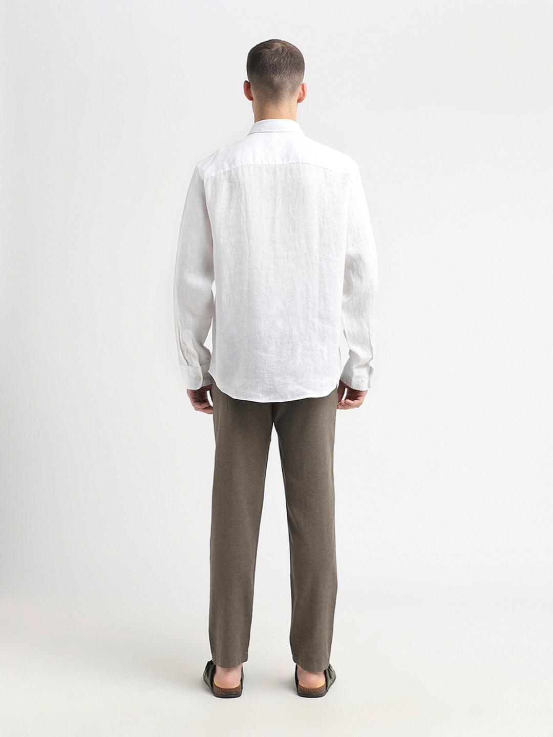 White Linen Full Sleeves Shirt