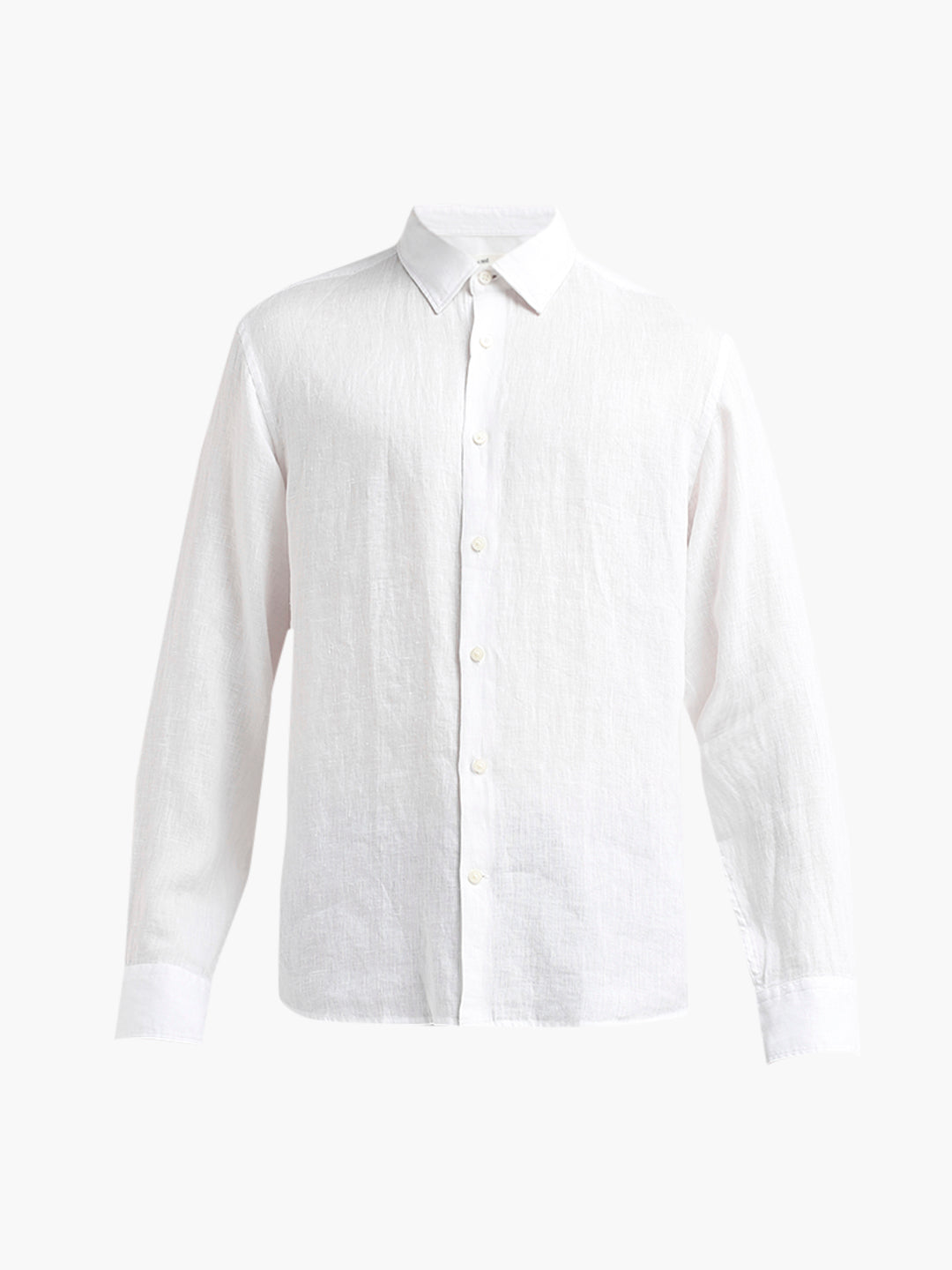 White Linen Full Sleeves Shirt
