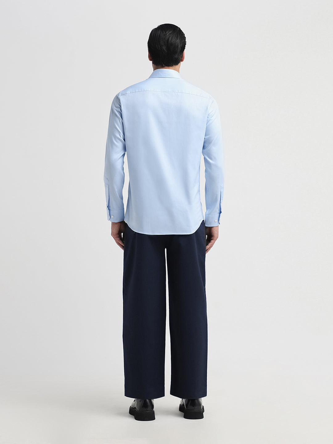 Light Blue Spread Collar Slim Fit Shirt