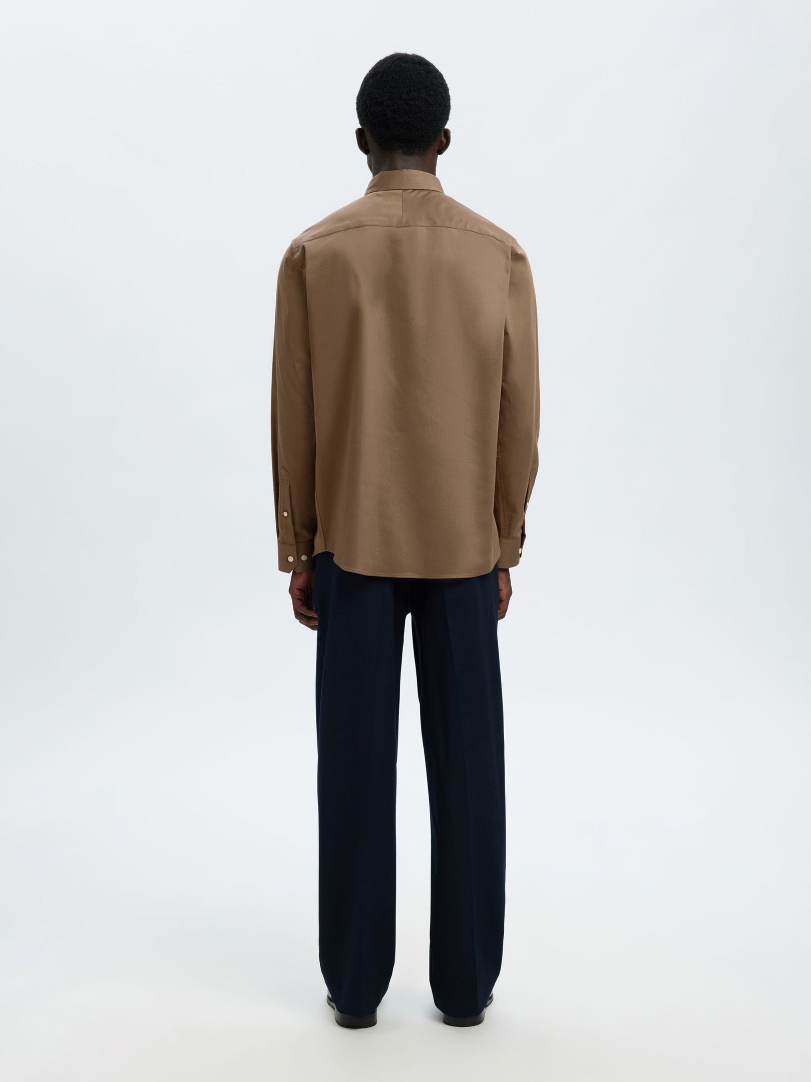 Slim Fit Performance Shirt - Brown