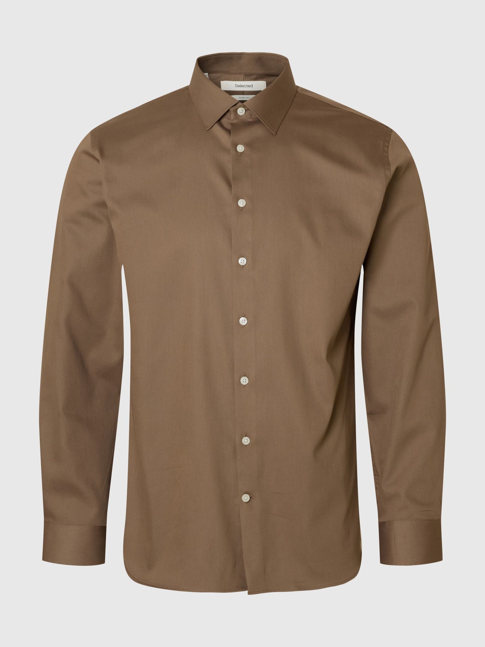 Slim Fit Performance Shirt - Brown