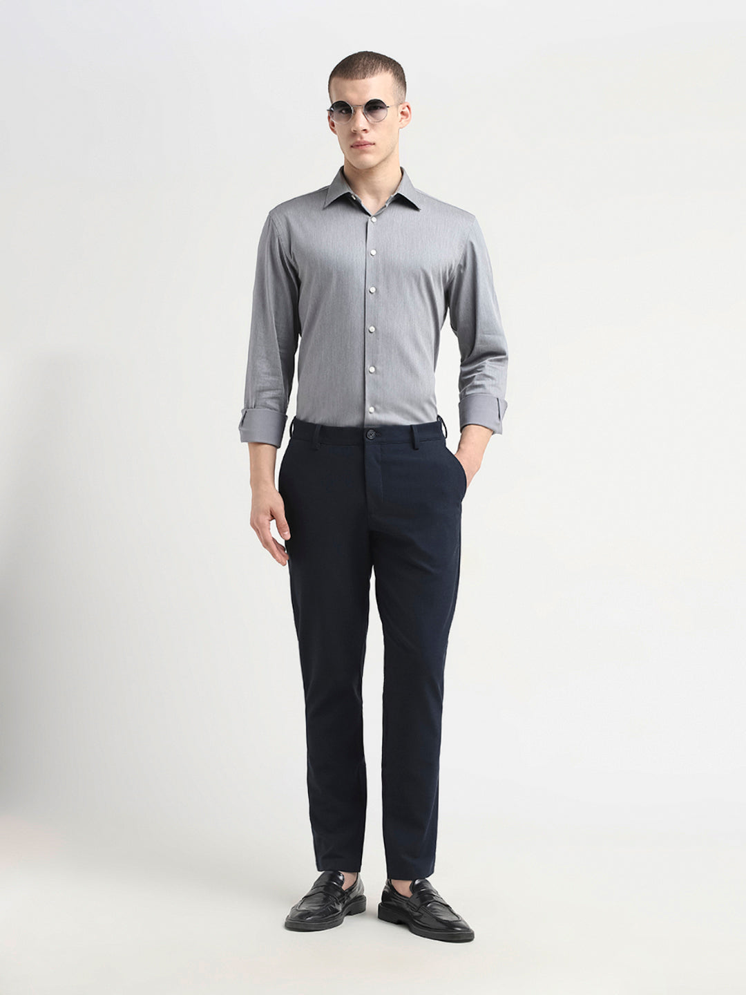 Slim Fit Flex Pants - Dark Blue