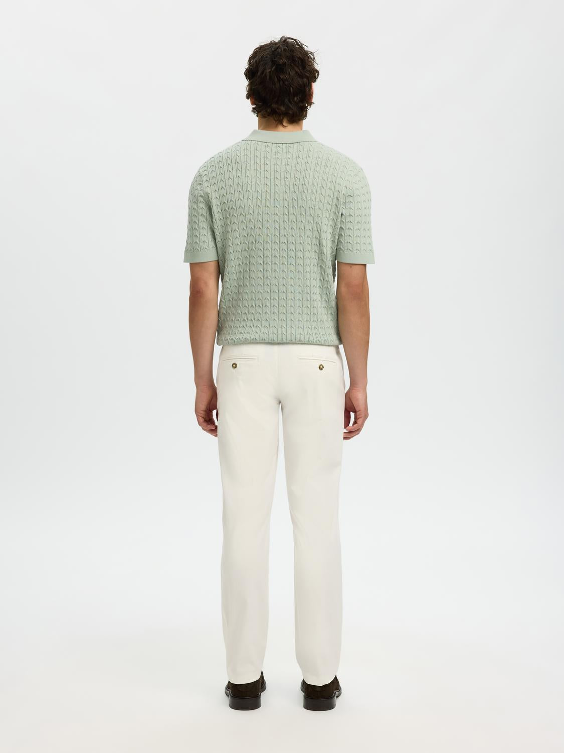 Organic Cotton Cable Knit Polo