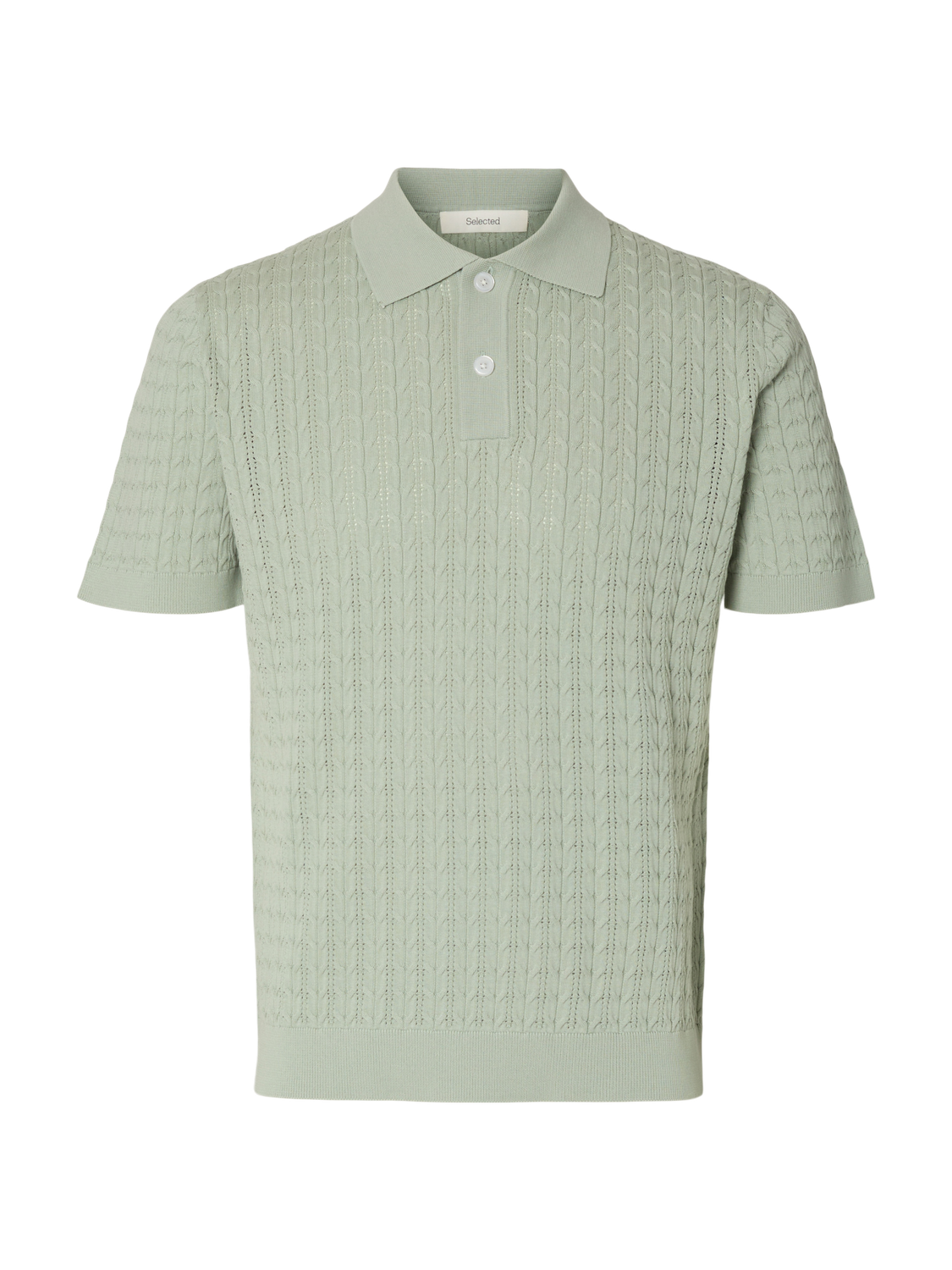 Organic Cotton Cable Knit Polo