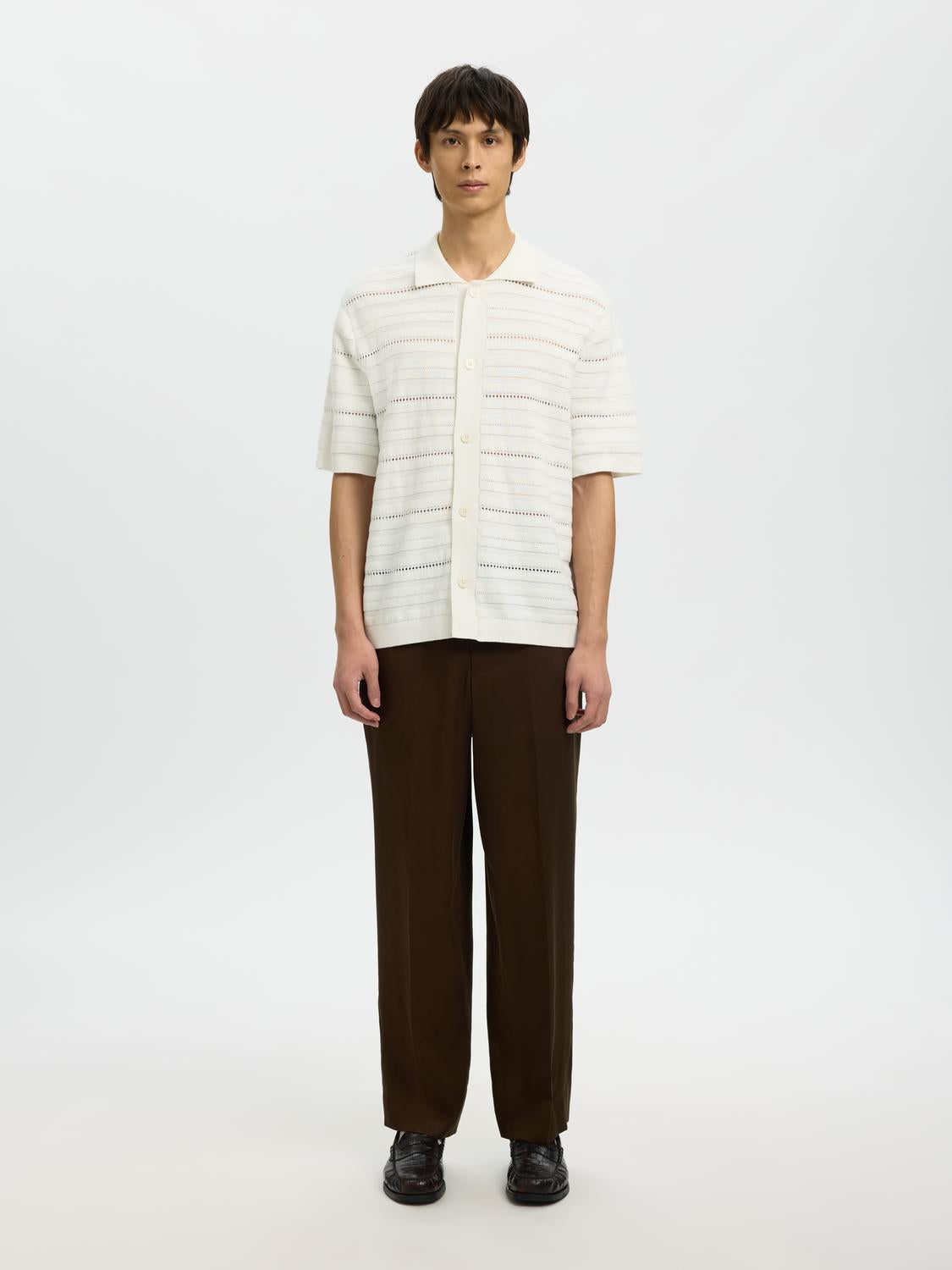 Off-White Knitted Polo Cardigan