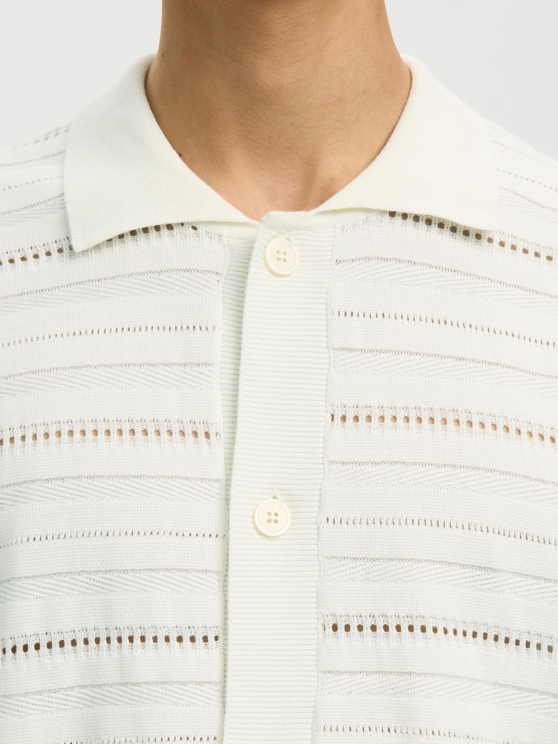 Off-White Knitted Polo Cardigan