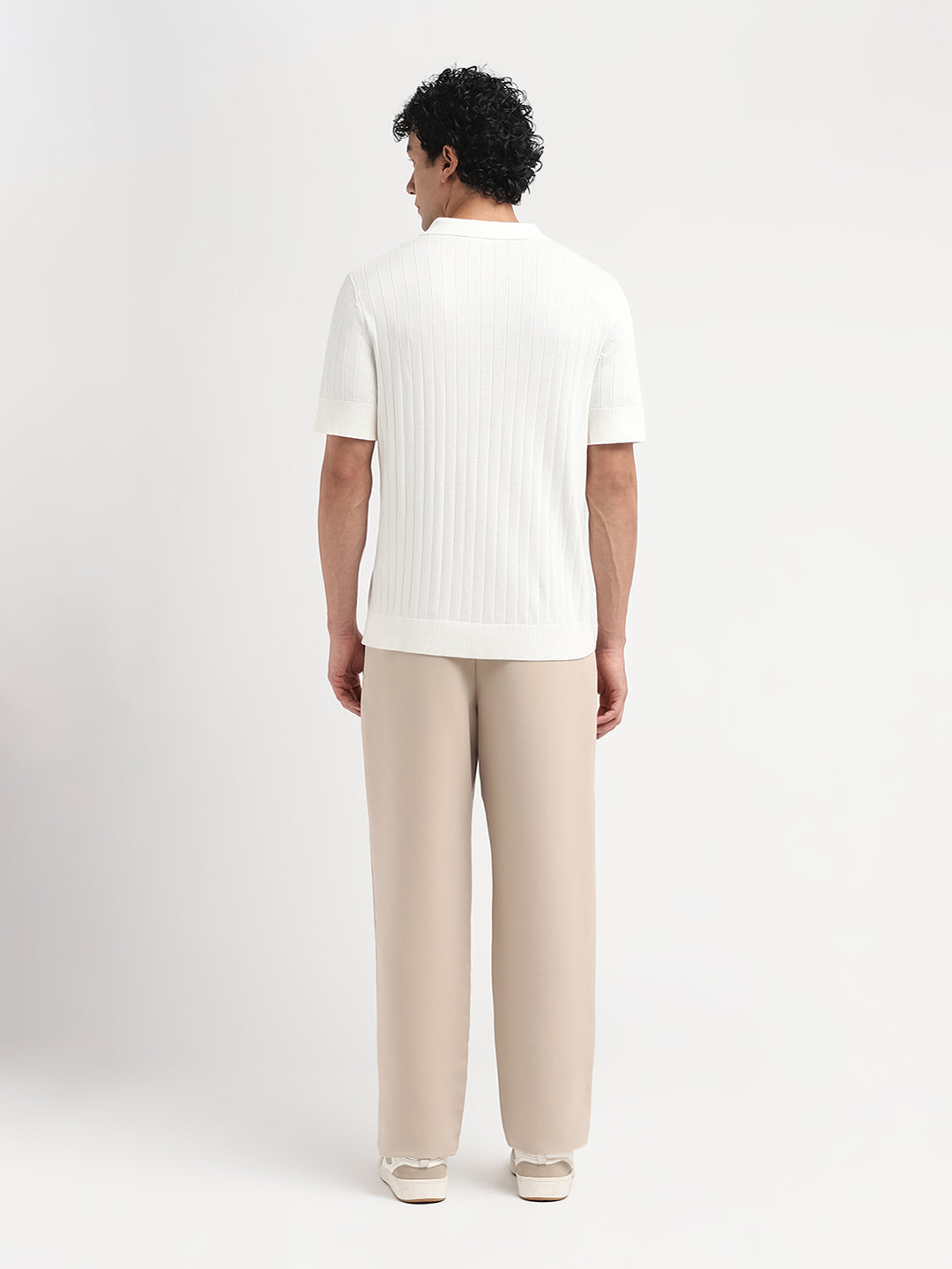 Organic Cotton Open Stitch Polo - Off-White