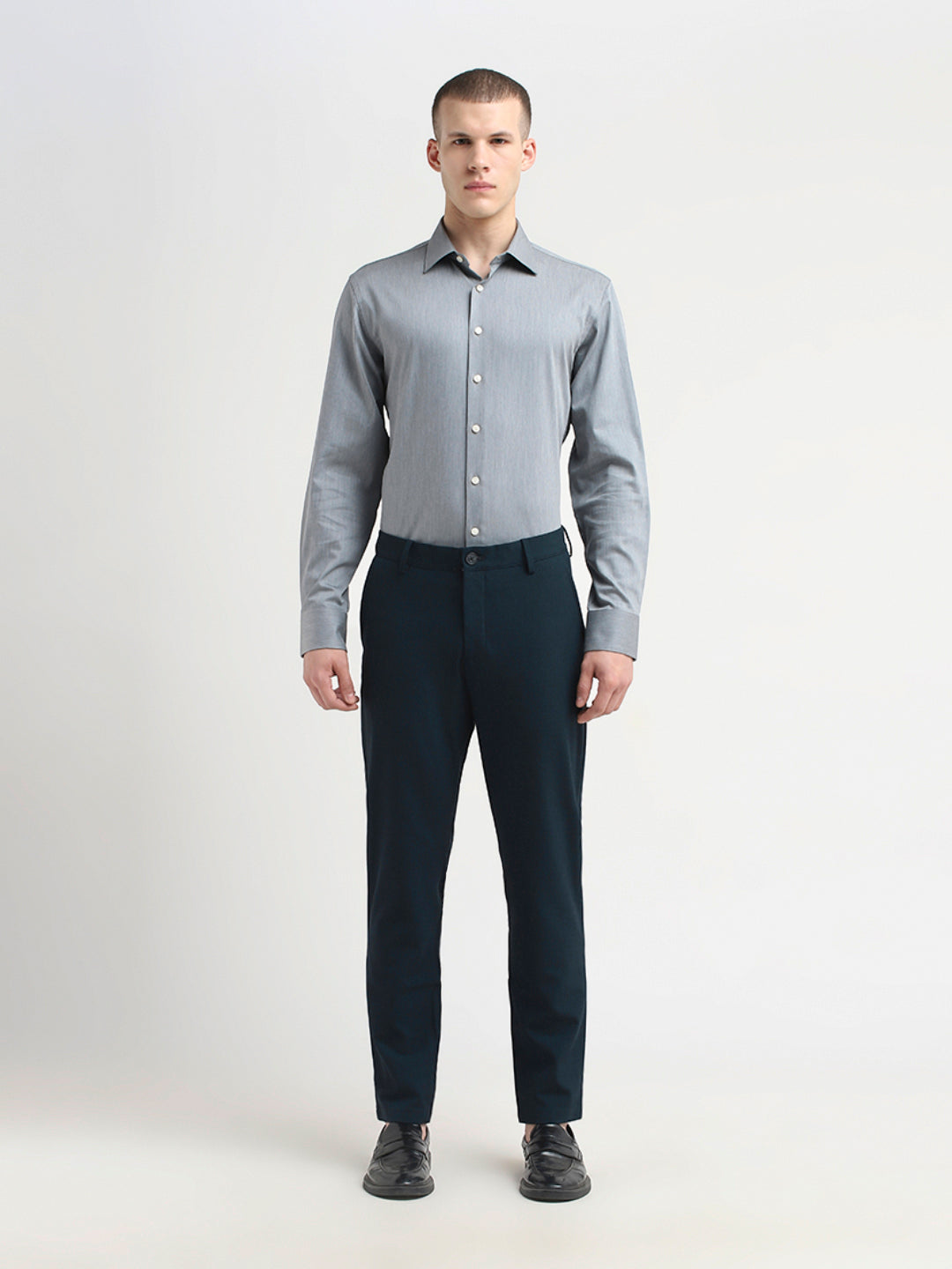 Stretch Slim Fit Shirt - Grey