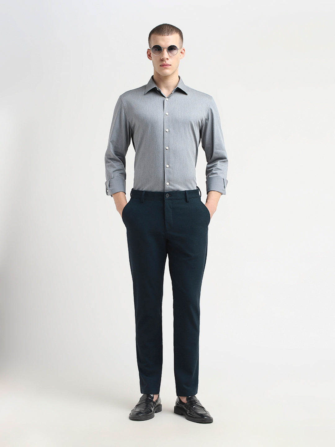 Stretch Slim Fit Shirt - Grey