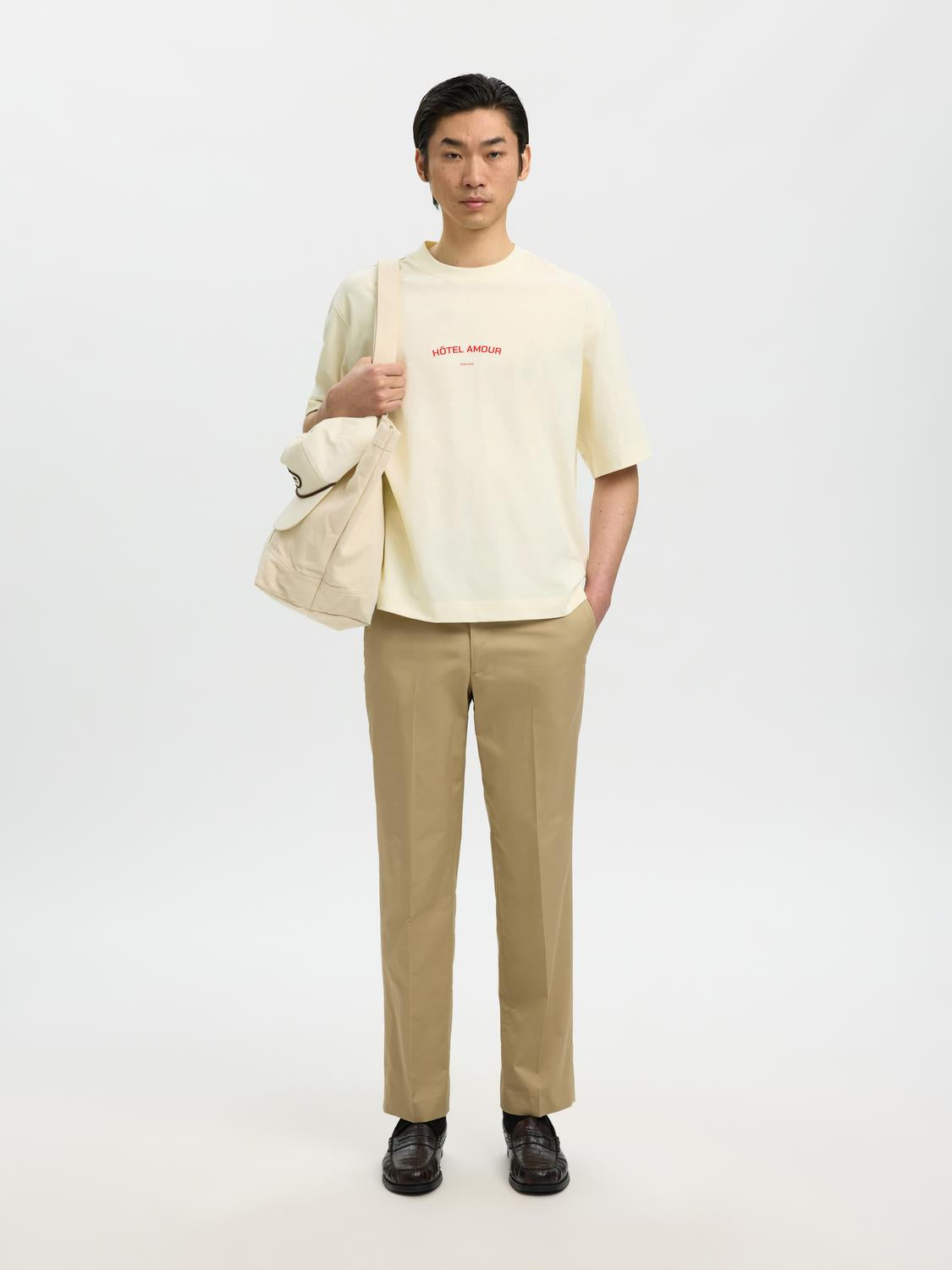 Organic Cotton Boxy Fit T-shirt - Off-White
