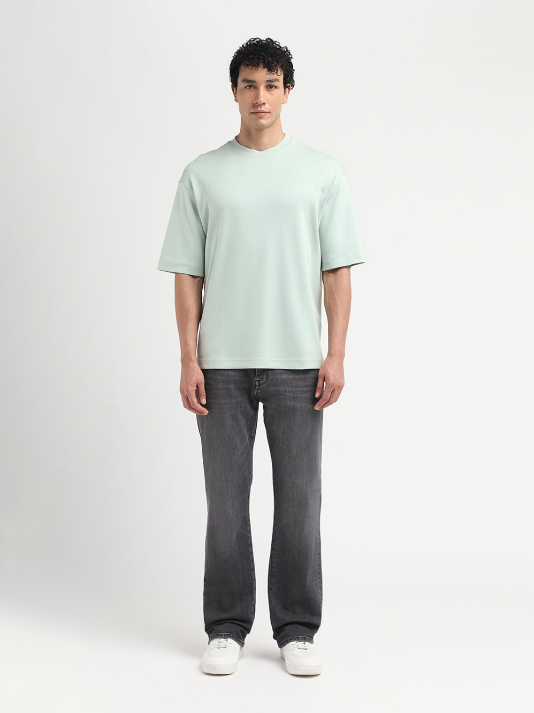 O-Neck Relaxed Fit T-shirt - Aqua Grey