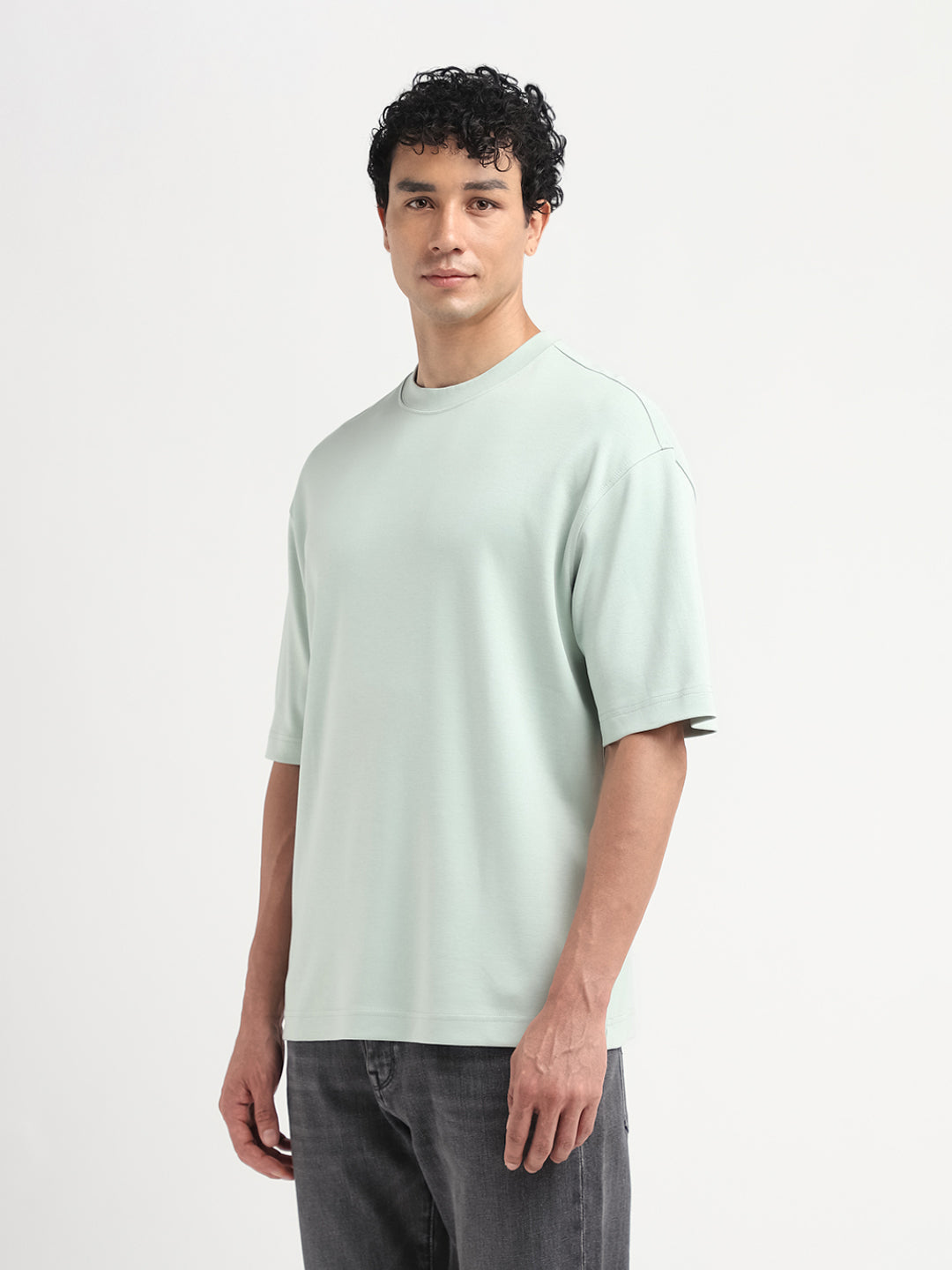 O-Neck Relaxed Fit T-shirt - Aqua Grey
