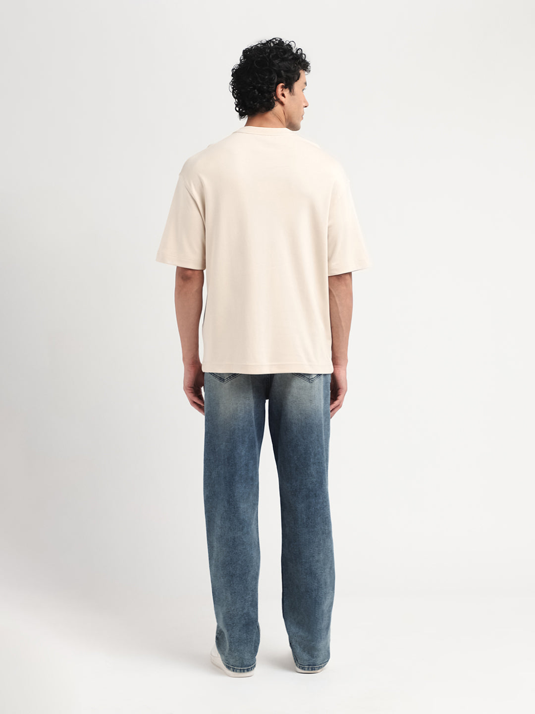 O-Neck Relaxed Fit T-shirt - Beige
