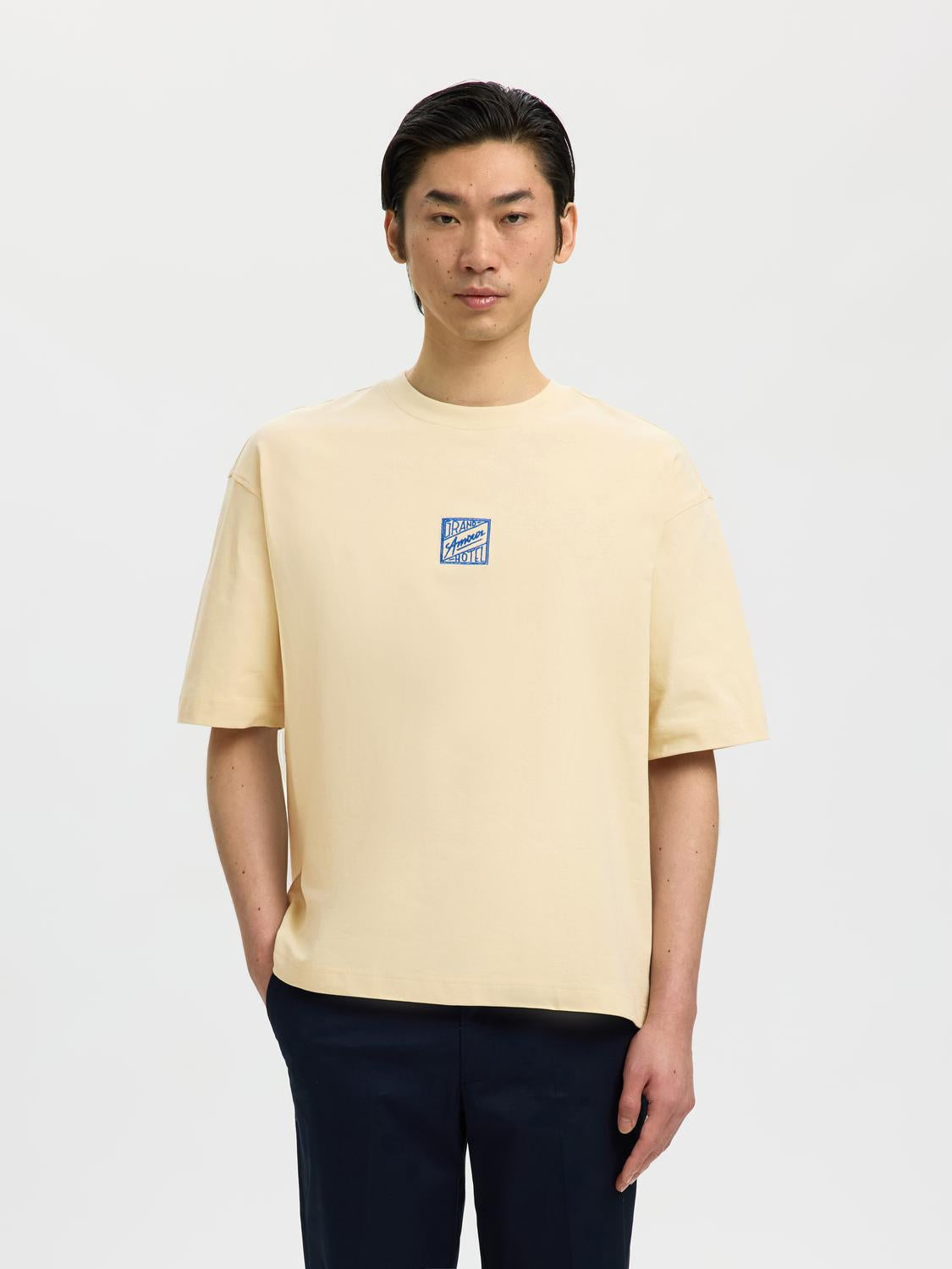 Organic Cotton Relaxed Fit T-shirt - Beige