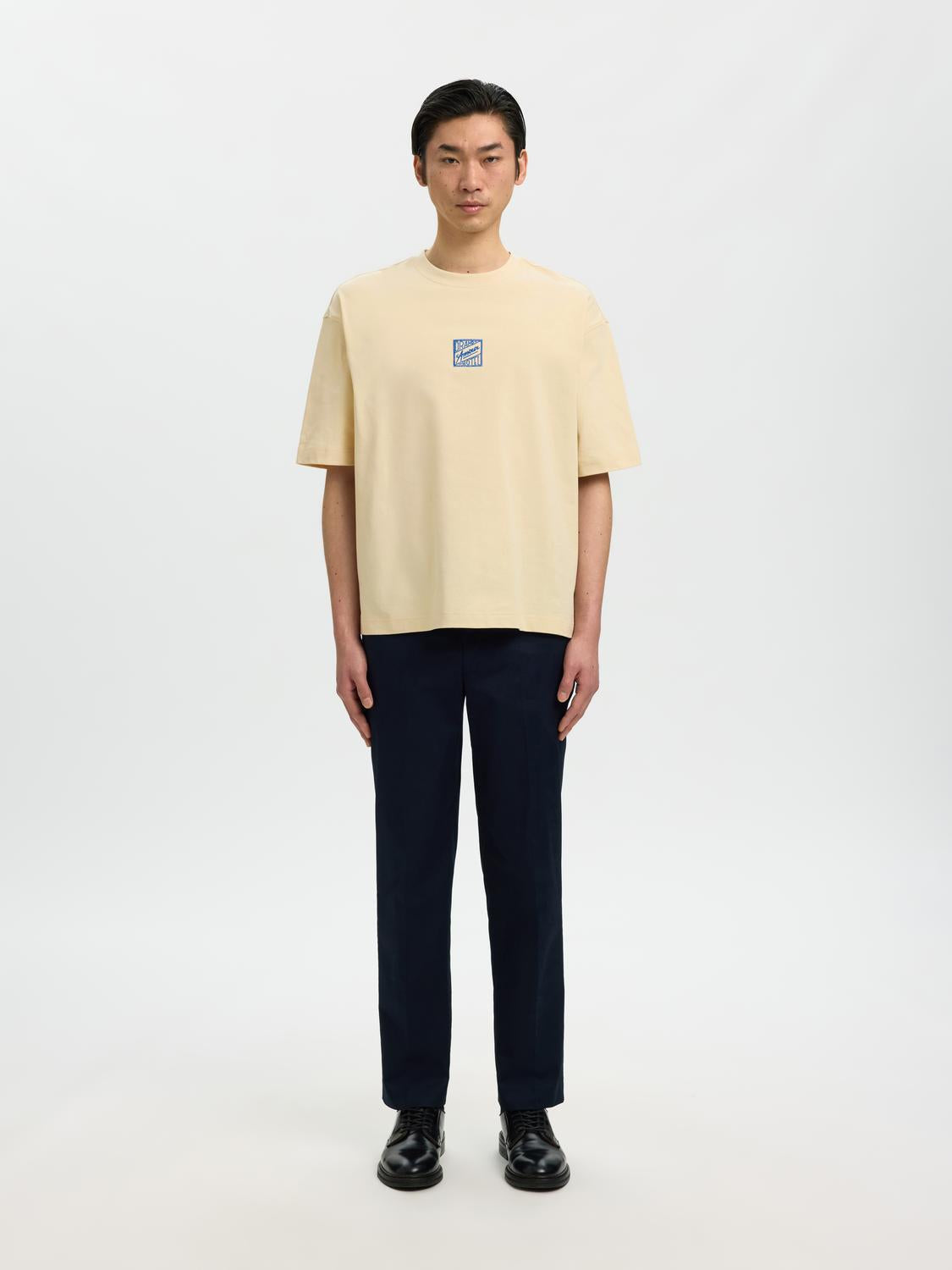 Organic Cotton Relaxed Fit T-shirt - Beige