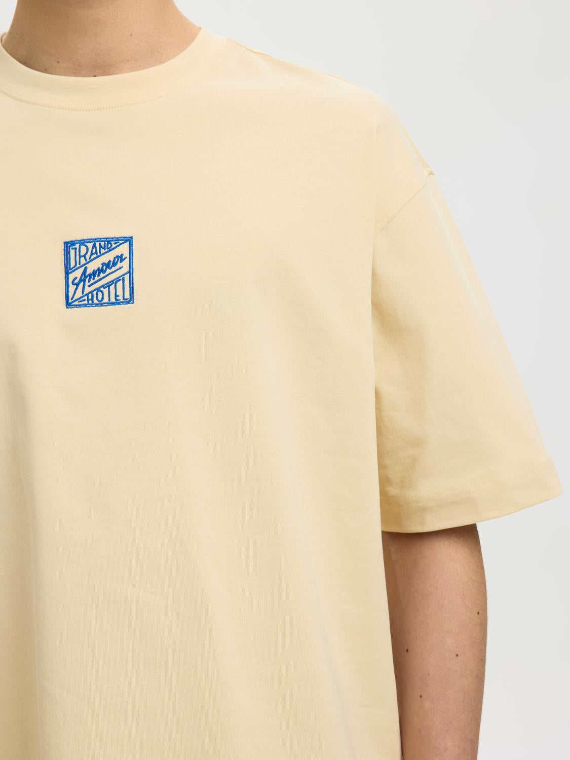 Organic Cotton Relaxed Fit T-shirt - Beige