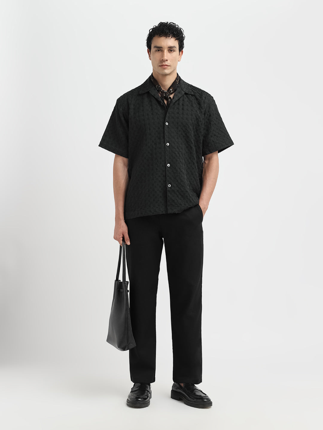 Textured Short Sleeves Shirt