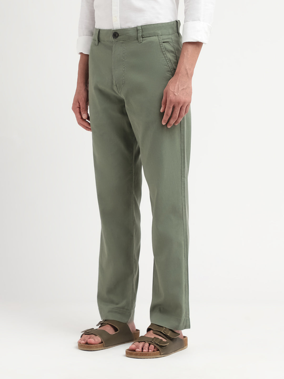 STRAIGH fit Lyocell TENCEL Pant - Green