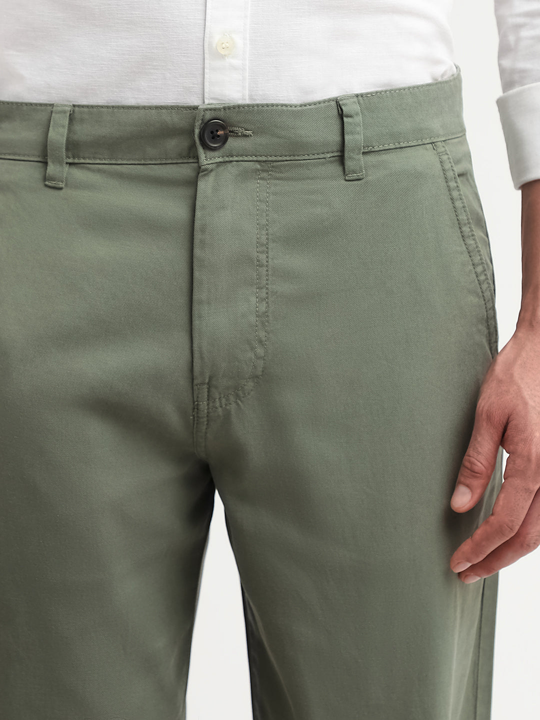 Buy STRAIGH fit Lyocell TENCEL Pant - Green for Men Online