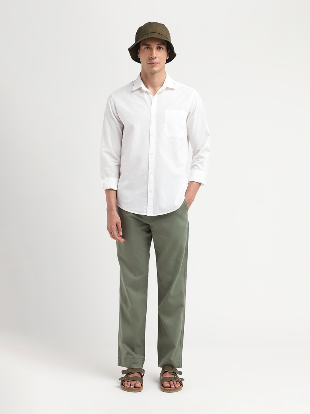 STRAIGH fit Lyocell TENCEL Pant - Green