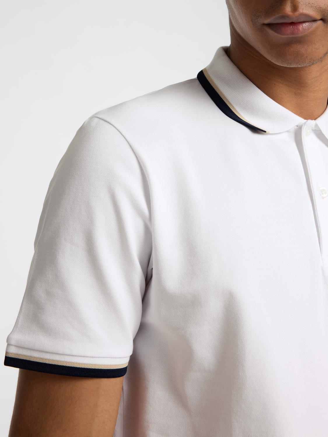 Organic Cotton Slim Fit Polo - Bright White