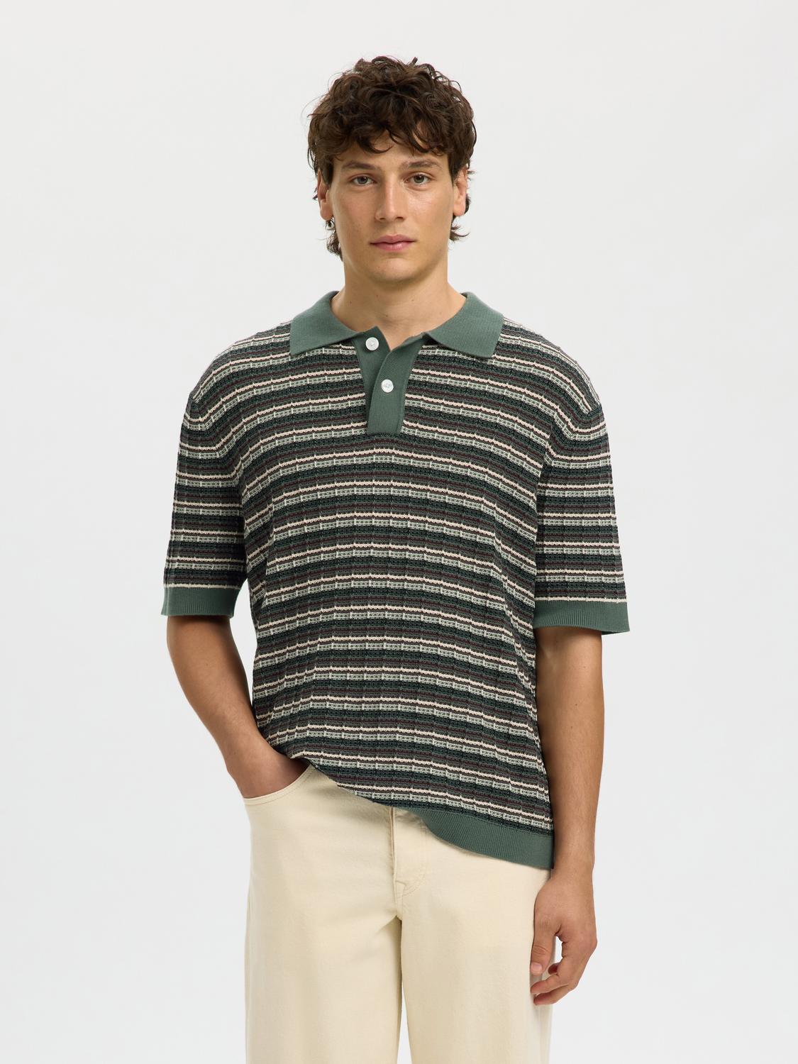 Organic Cotton Structured Knitted Polo