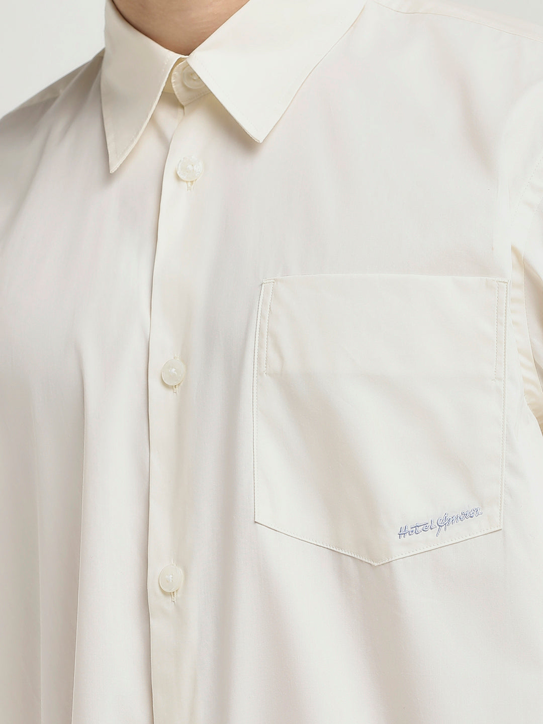 Regular Fit Embroidered Text Shirt