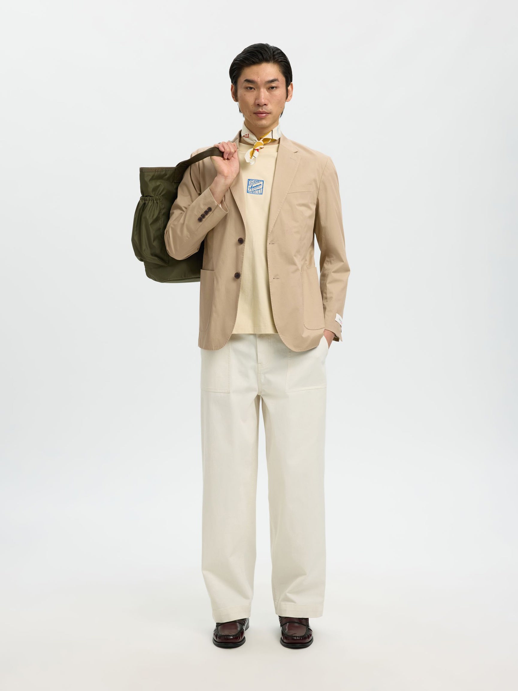 Beige Regular Fit Blazer