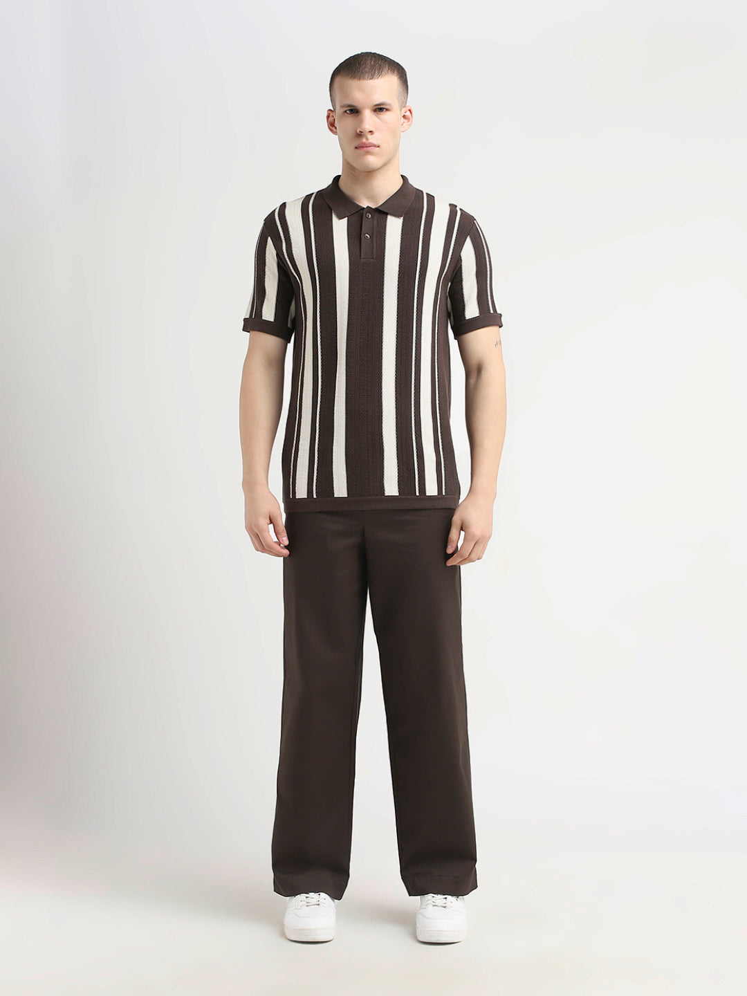 Striped Cotton Slim Fit Polo