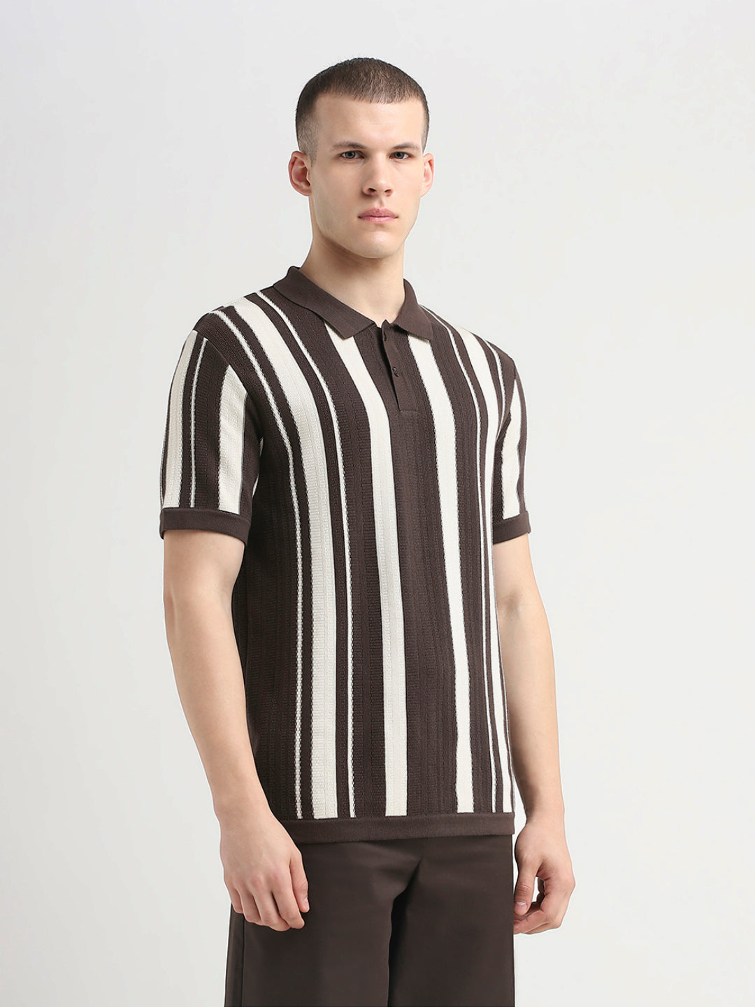 Striped Cotton Slim Fit Polo
