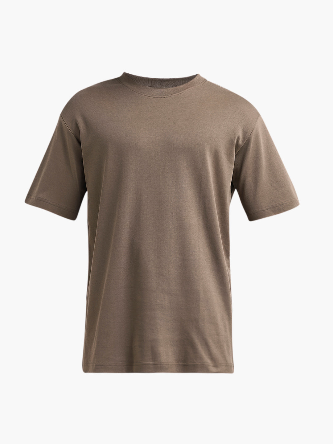 Regular Fit Crew Neck T-Shirt - Brown