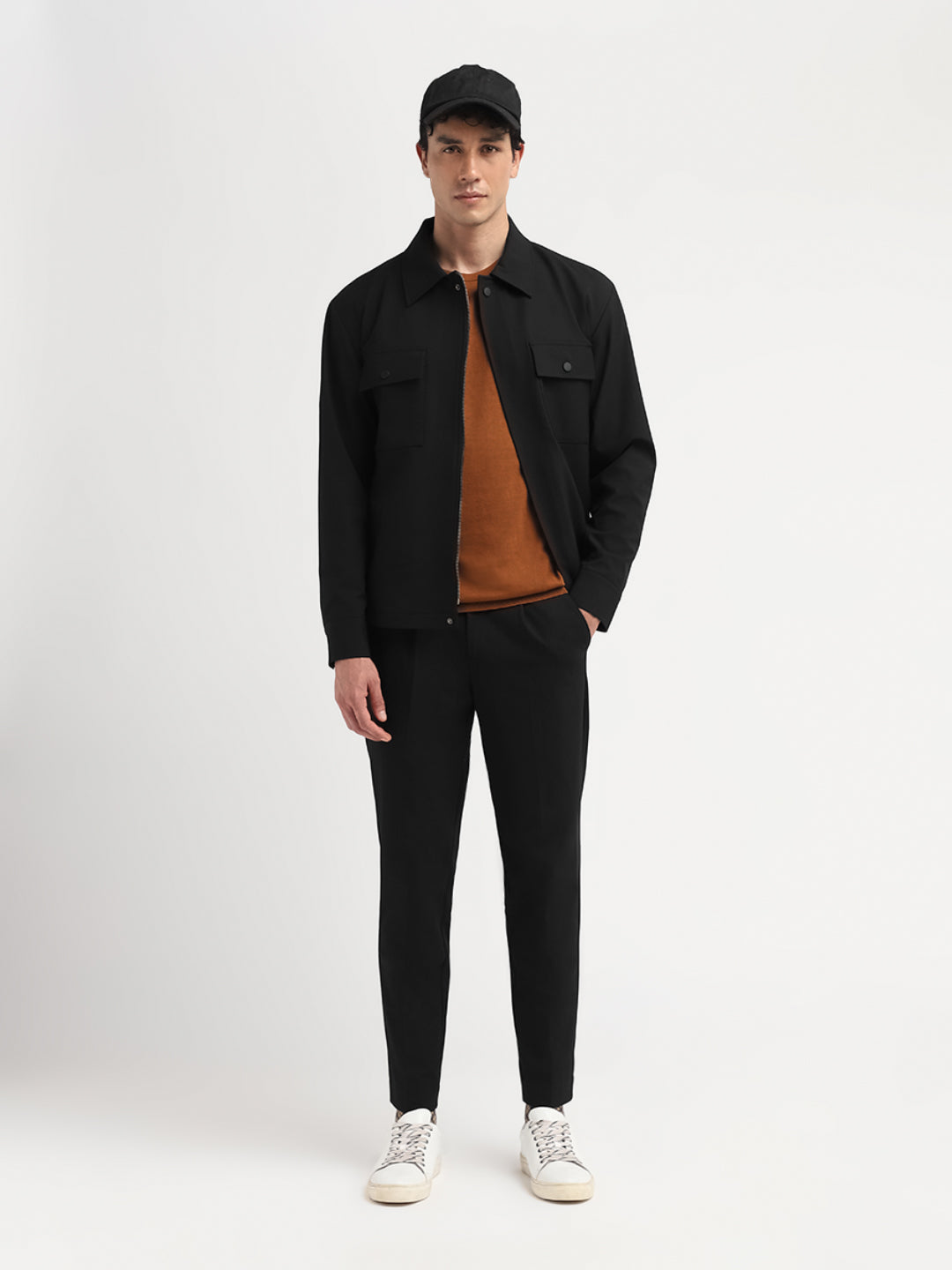 Black Regular Fit Overshirt
