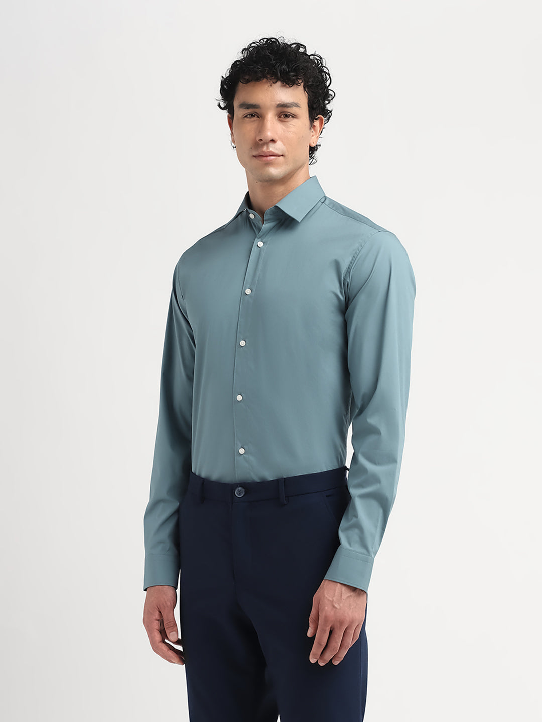 Blue Slim Fit Formal Shirt