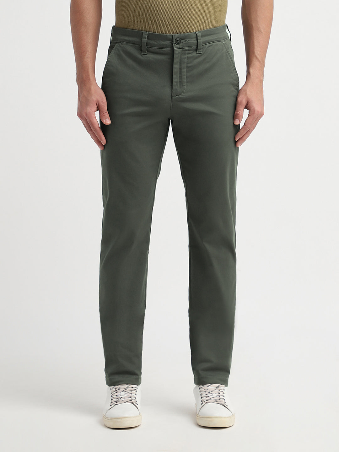 LOHEN★ DRAWCORD CHINO PANTS 38 Buy Olive Green Slim Fit CHINO PANTS for Men Online