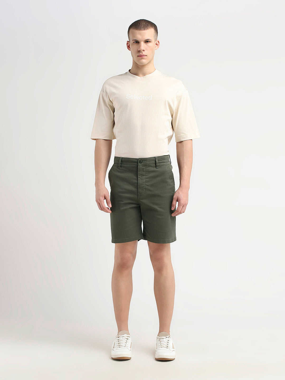 Green Chino Shorts