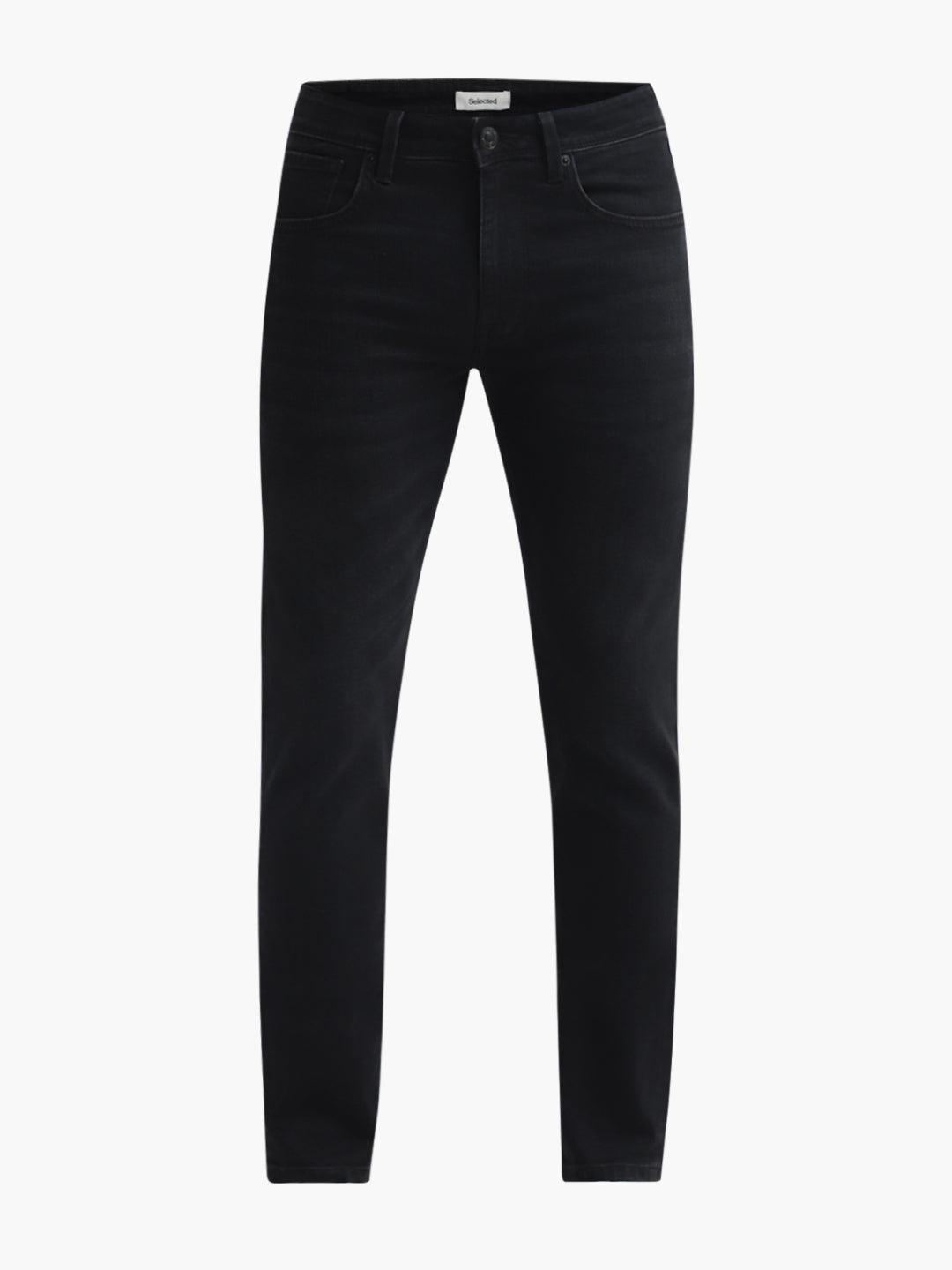 Black Cotton Slim Fit Jeans