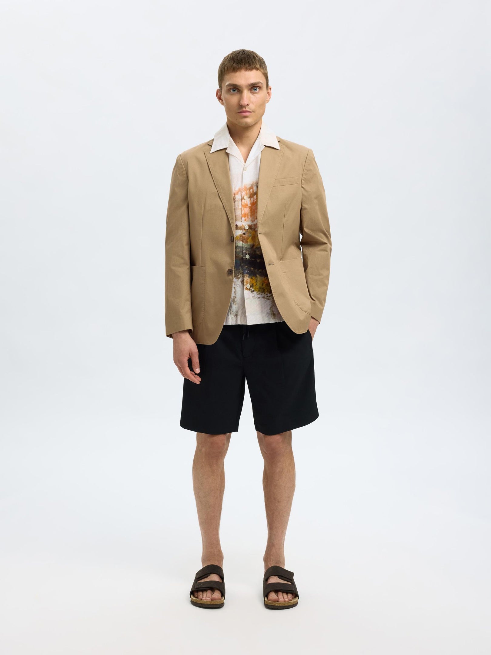 Cuban Collar Printed Shirt