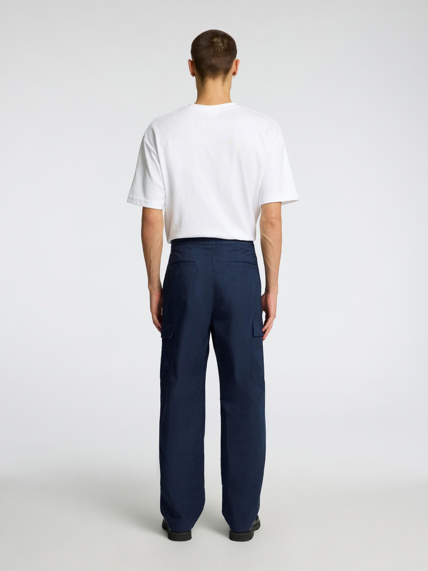 Loose Fit Cargo Pants - Dark Blue