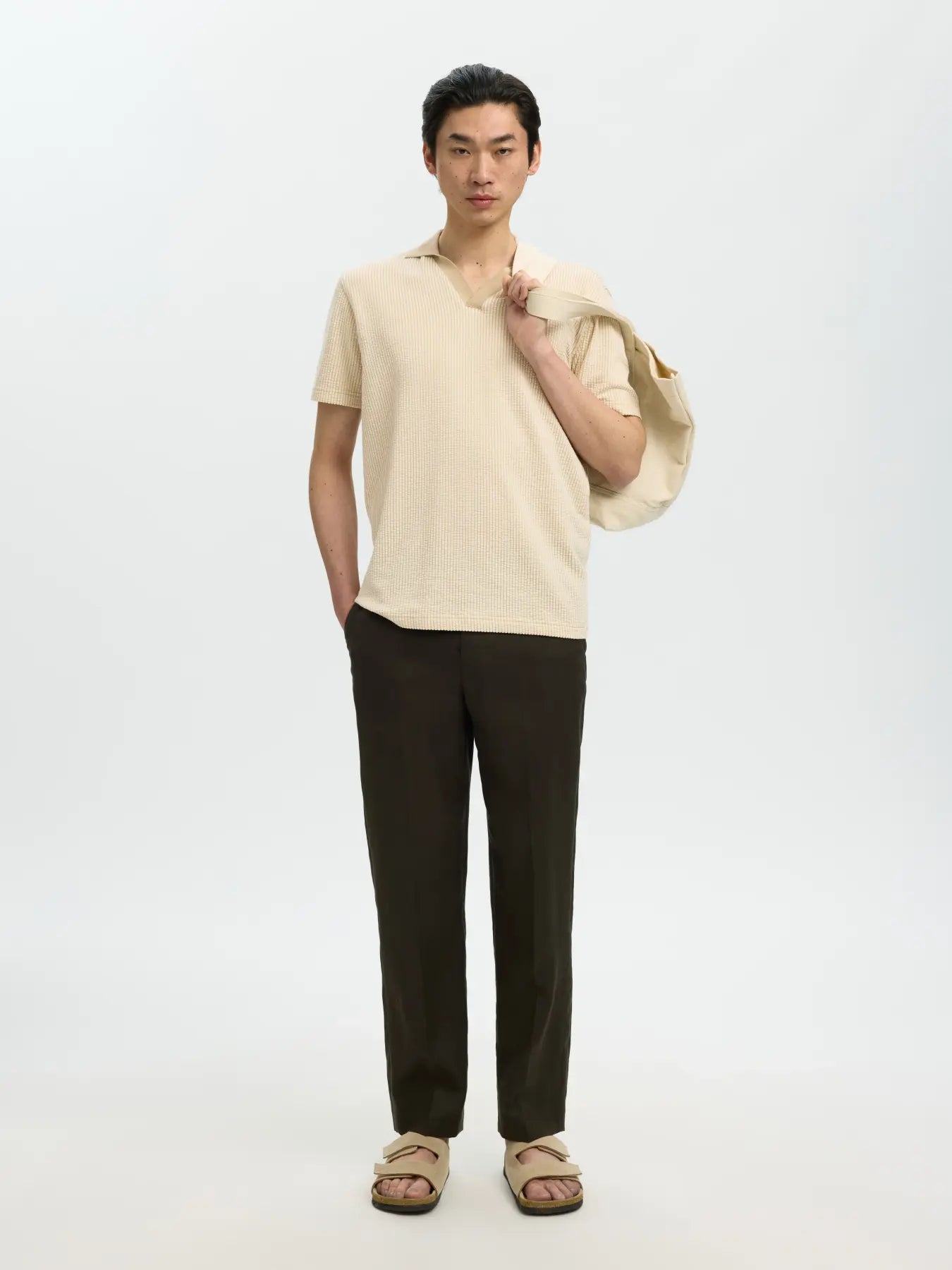 Beige Regular Fit Polo