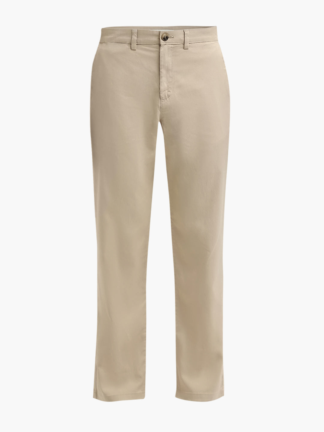 Beige Straight Fit Pants