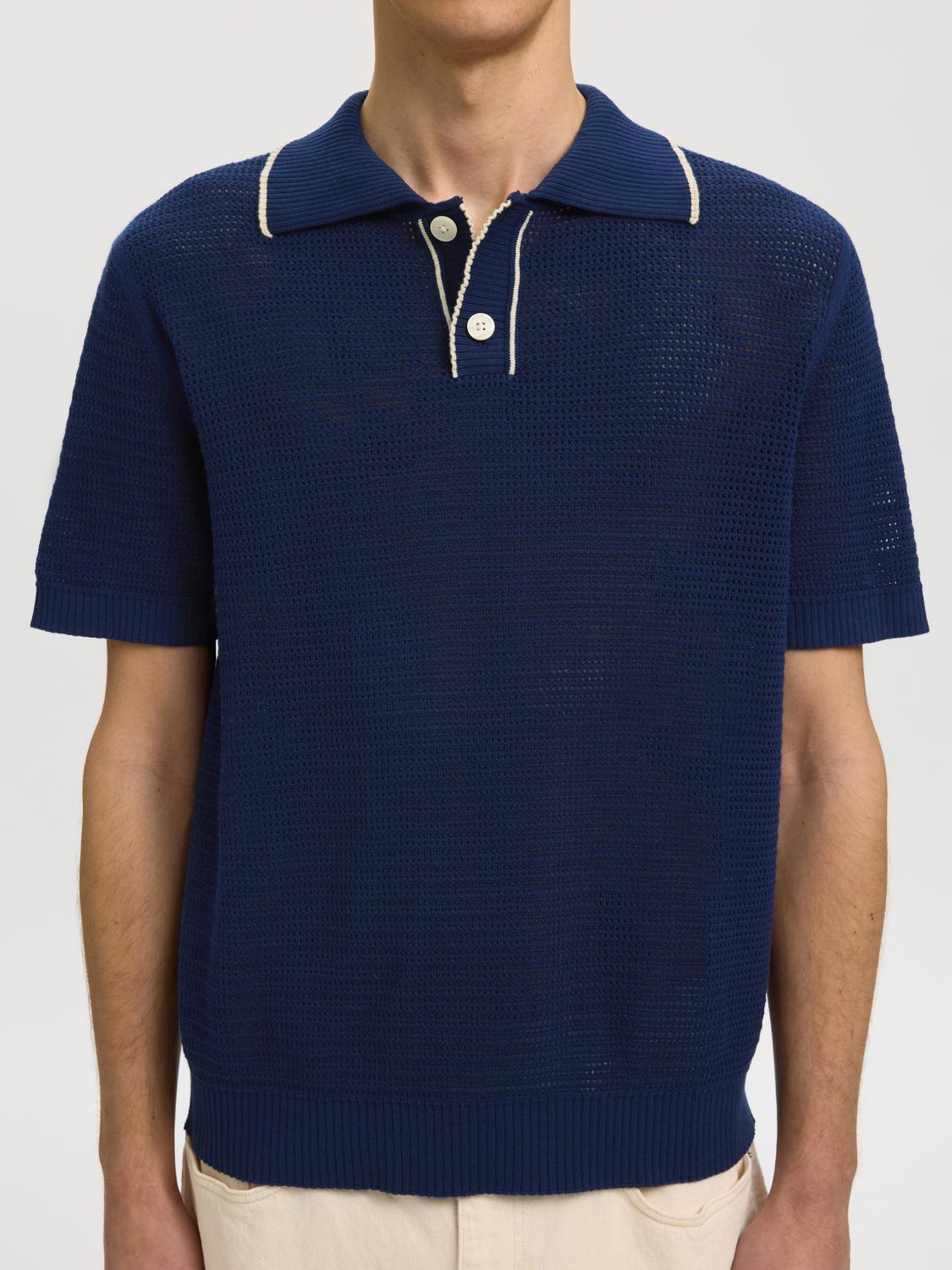 Buy Organic Cotton Structured Knitted Polo for Men Online