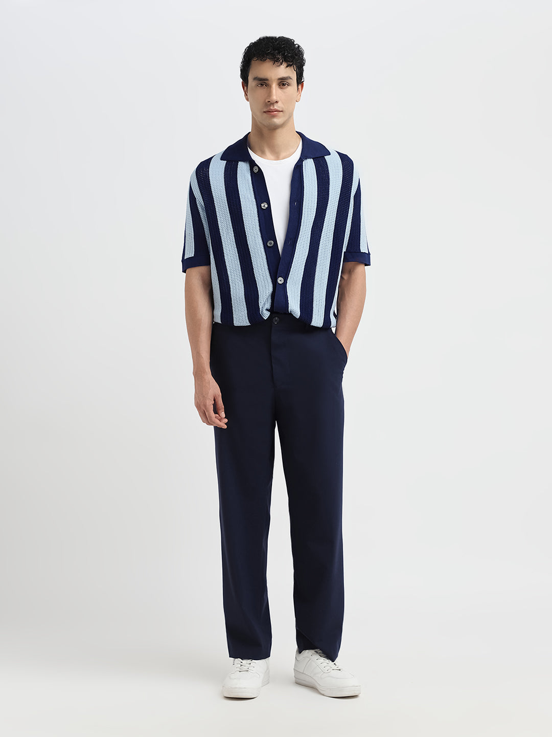 Structured Organic Cotton Polo Cardigan