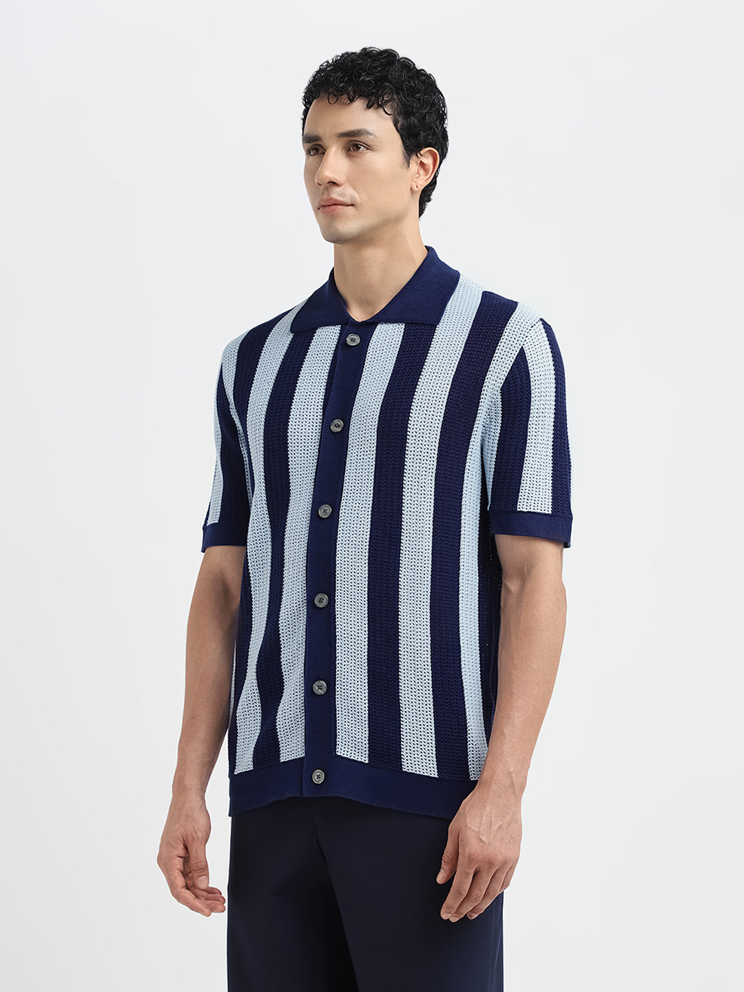 Structured Organic Cotton Polo Cardigan