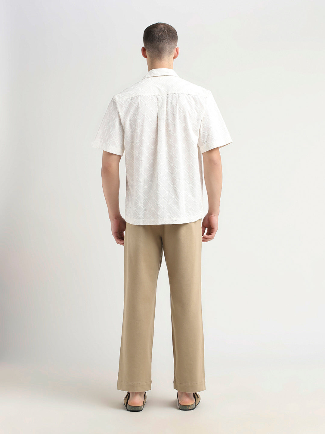 Organic Cotton Printed Shirt - Off-White