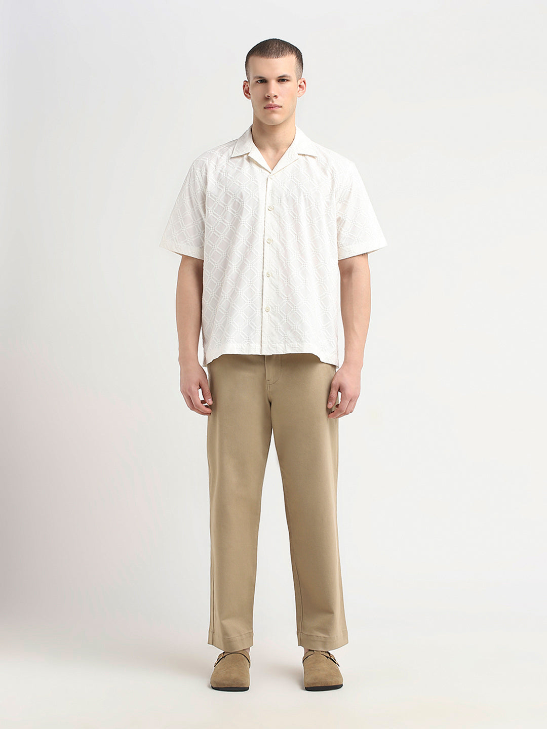 Organic Cotton Printed Shirt - Off-White