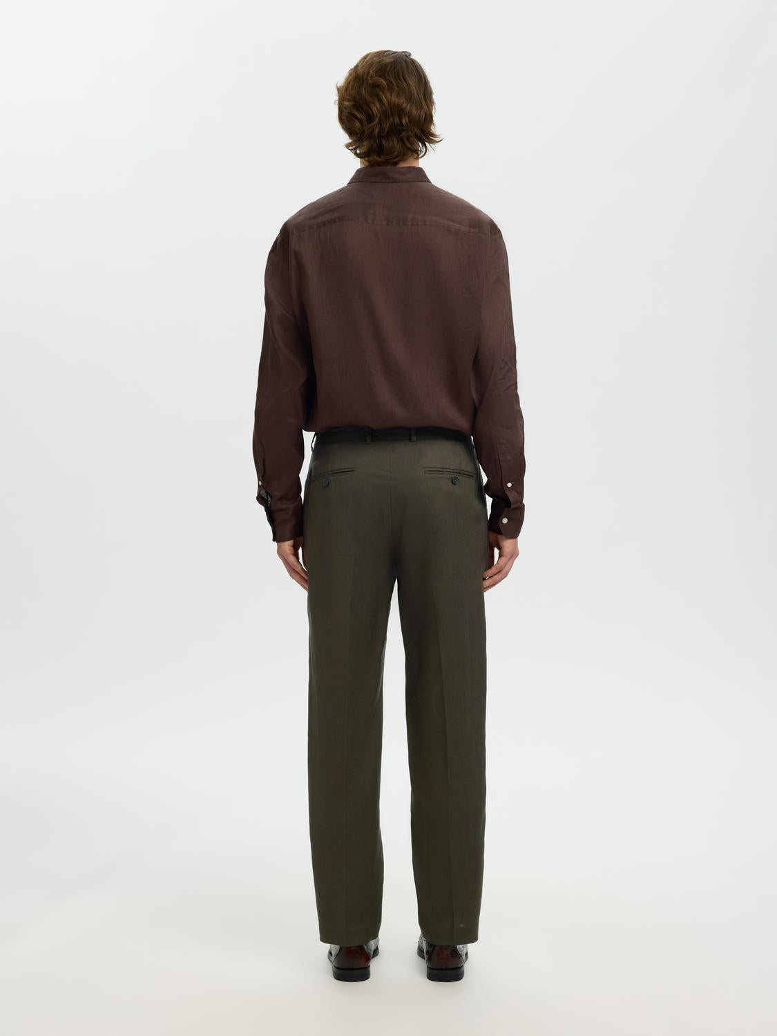 Dark Green Tailored Trousers
