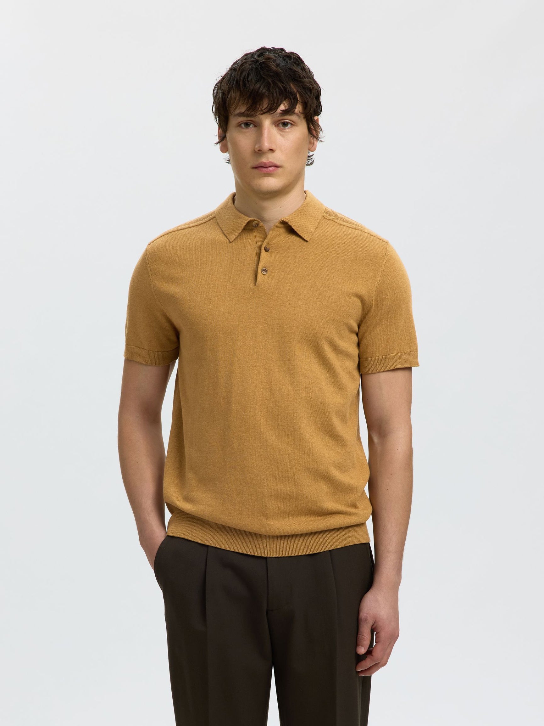 Brown Knitted Polo