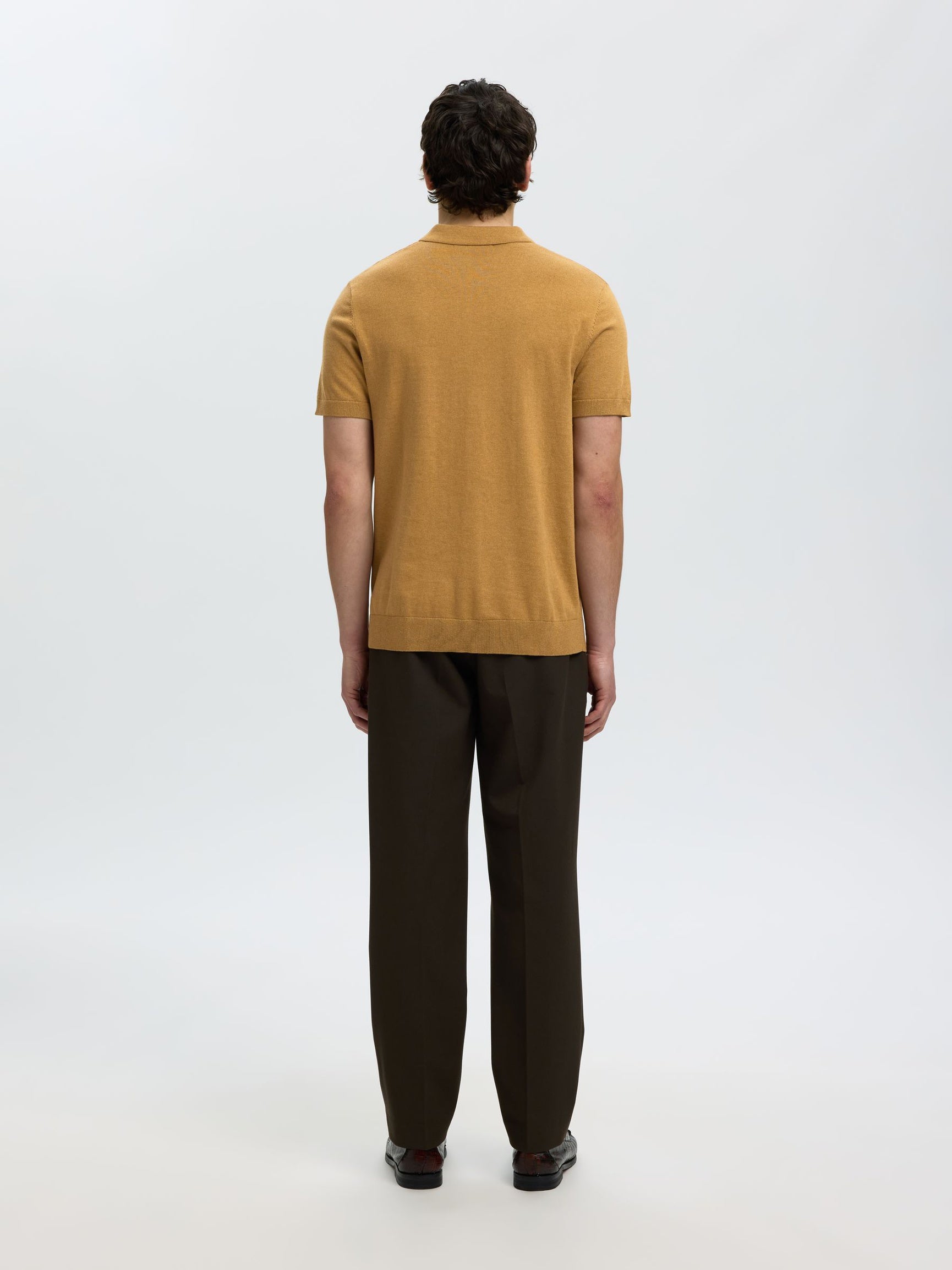 Brown Knitted Polo