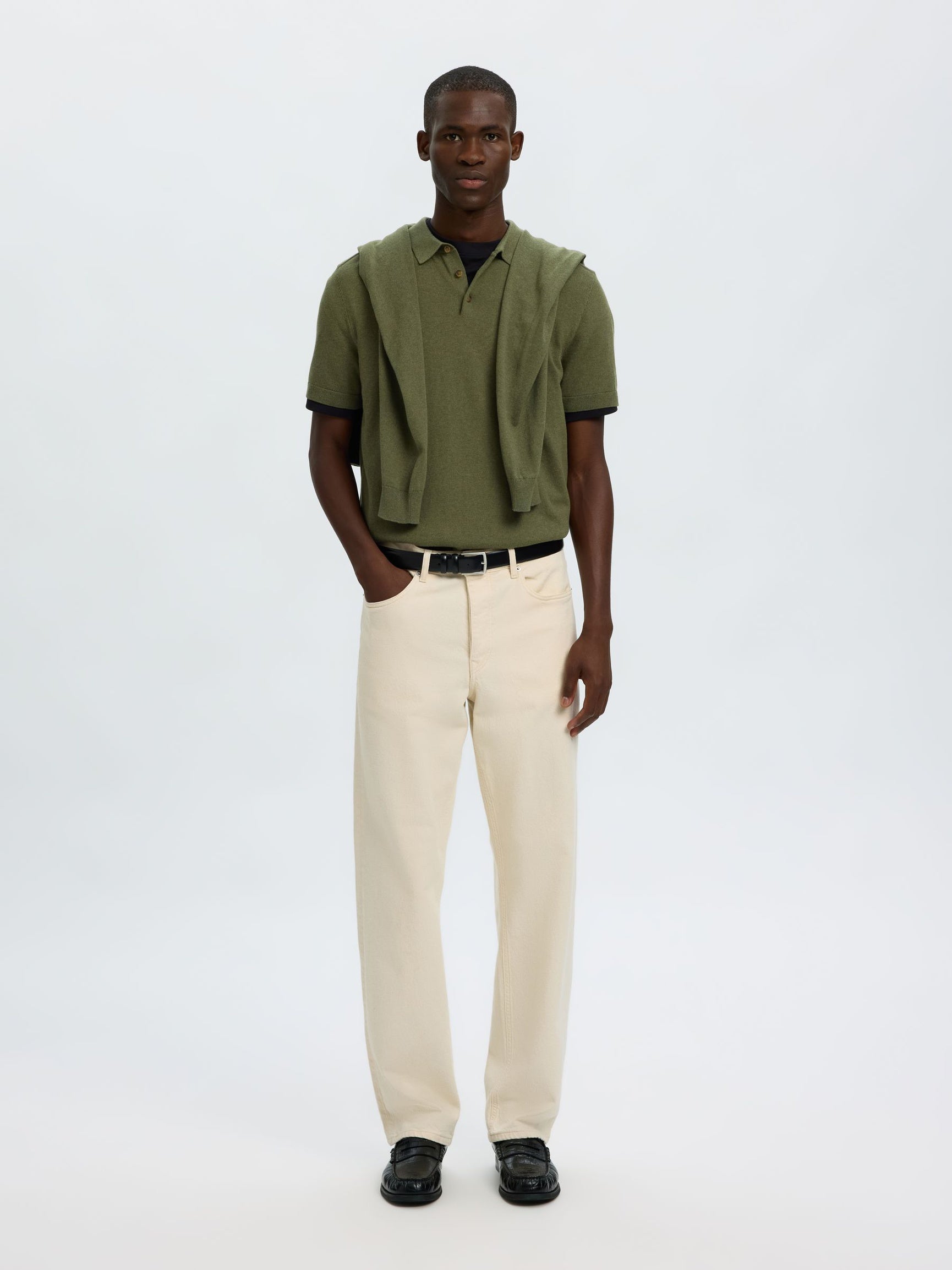 Green Knitted Polo
