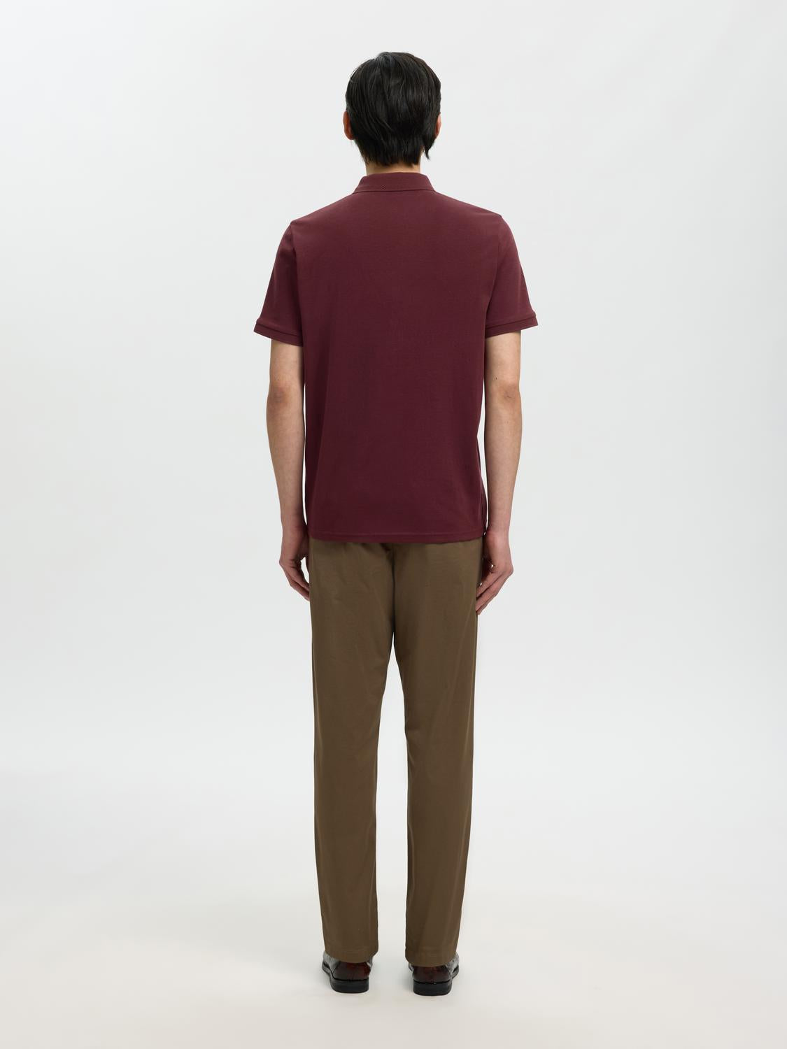 Dark Red Knitted Polo
